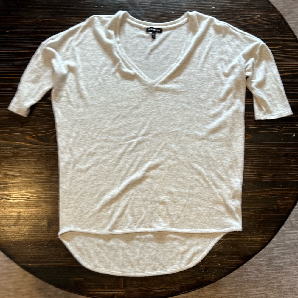 Express Three Quarters Hi Lo Shirt